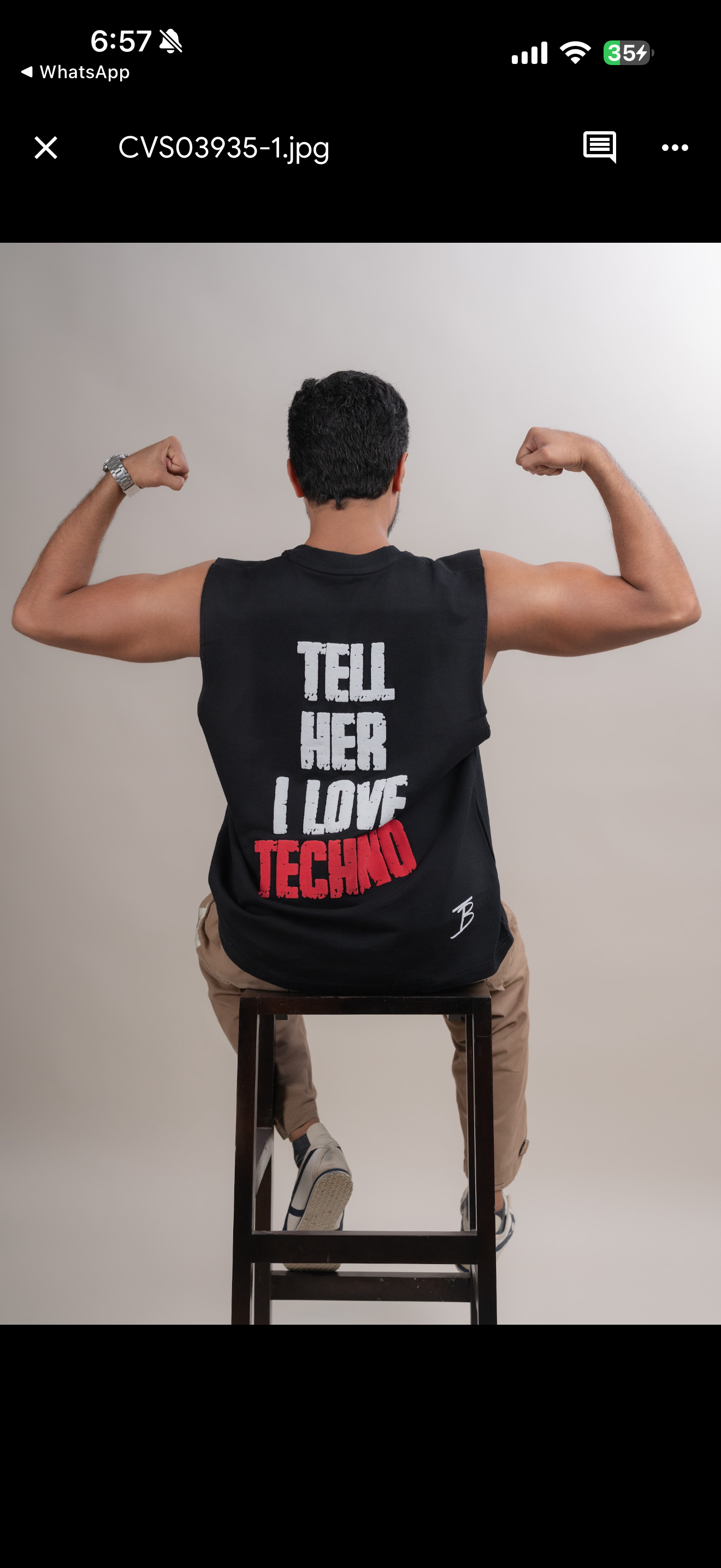 Tell Her I Love Techno - Oversized Tank.
